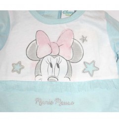 Disney Baby Minnie Mouse Βρεφικό Βαμβακερό Φορμάκι με Πατουσάκια – 100% Βαμβάκι (ER0175A) - Φορμάκια εποχικά (βαμβακερά)