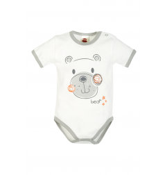Makoma Βρεφικό Κοντομάνικο Ζιπουνάκι "Stars & Bears" - 100% Βαμβακερό (03161KR) - Κοντομάνικα ζιπουνάκια απλά