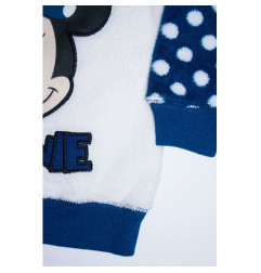 Disney Baby Minnie Mouse Βρεφική Μπλούζα Fleece Coral - Navy Blue / Λευκό Πουά (PH0070A) - Ζακέτες - Μπλούζες φούτερ