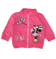 Disney Baby Minnie Mouse Βρεφική Εποχιακή Ζακέτα με Φερμουάρ - Φούξια / Πουά (81529) - Ζακέτες - Μπλούζες φούτερ