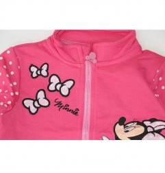 Disney Baby Minnie Mouse Βρεφική Εποχιακή Ζακέτα με Φερμουάρ - Φούξια / Πουά (81529)