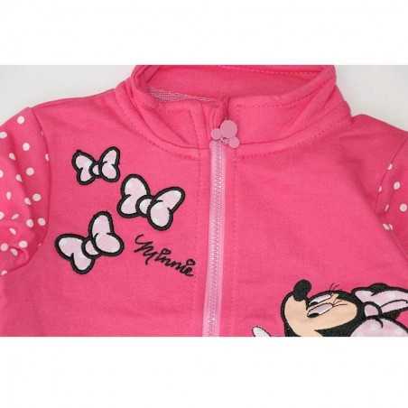 Disney Baby Minnie Mouse Βρεφική Εποχιακή Ζακέτα με Φερμουάρ - Φούξια / Πουά (81529)