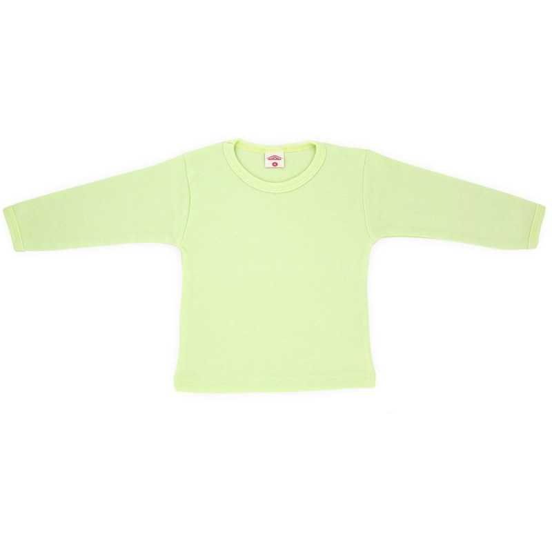 Βαμβακερό μακρυμάνικο φανελάκι "Basic color" (5012Kgreen)