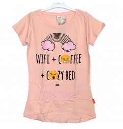 Emoji βαμβακερό γυναικείο T-shirt ύπνου (EM 53 04 060A) - Γυναικεία νυχτικά