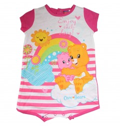Βρεφικό Βαμβακερό Καλοκαιρινό Φορμάκι Care Bears "Enjoy Each Day" – Ριγέ (ER0059) - Καλοκαιρινά φορμάκια