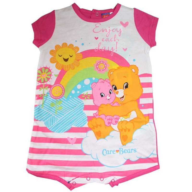 Βρεφικό Βαμβακερό Καλοκαιρινό Φορμάκι Care Bears "Enjoy Each Day" – Ριγέ (ER0059)