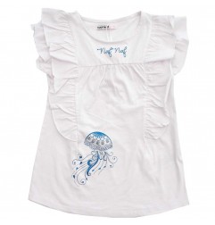 NAF NAF κοντομάνικο μπλουζάκι για κορίτσια (NNSE1017WHITE) - Κοντομάνικα μπλουζάκια