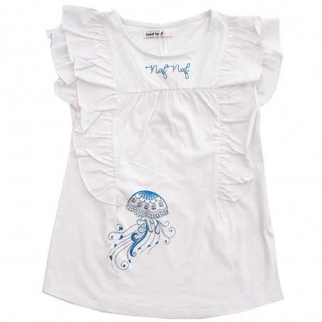 NAF NAF κοντομάνικο μπλουζάκι για κορίτσια (NNSE1017WHITE) - Κοντομάνικα μπλουζάκια