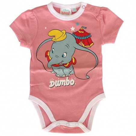 Βρεφικό Βαμβακερό Κοντομάνικο Ζιπουνάκι Disney Baby Dumbo "Circus" – Ροζ (DISD 01020C) - Κοντομάνικα ζιπουνάκια απλά
