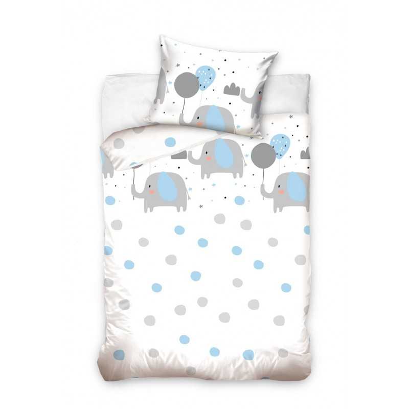 Baby Βρεφικό Σετ Κούνιας Blue Elephant (100x135εκ. + 40χ60εκ) baby191021c Baby Βρεφικό Σετ Κούνιας Blue Elephant (100x135εκ. + 40χ60εκ) baby191021c