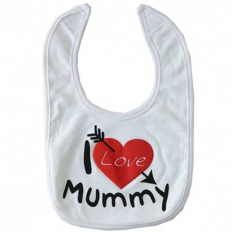 Soft Tuch Βρεφική Σαλιάρα με βέλκρο "I Love Mummy" (P3604) - Βρεφικές σαλιάρες