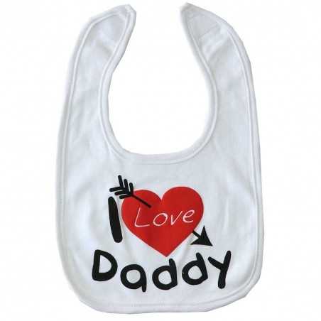 Soft Tuch Βρεφική Σαλιάρα με βέλκρο "I Love Daddy" (P3604A) - Βρεφικές σαλιάρες