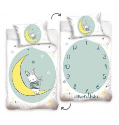Baby Βρεφικό Σετ Κούνιας Rabit (100x135εκ. + 40χ60εκ) baby203009 - Βρεφικά Σεντόνια/Παπλωματοθήκες
