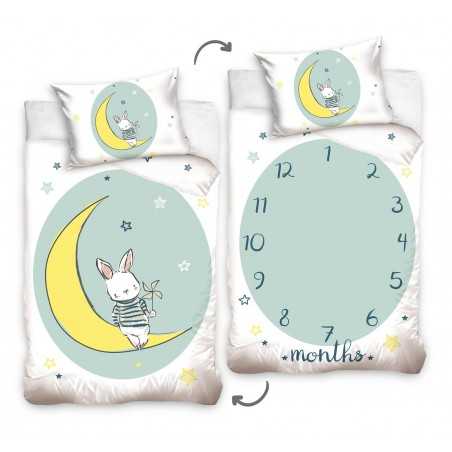 Baby Βρεφικό Σετ Κούνιας Rabit (100x135εκ. + 40χ60εκ) baby203009 - Βρεφικά Σεντόνια/Παπλωματοθήκες
