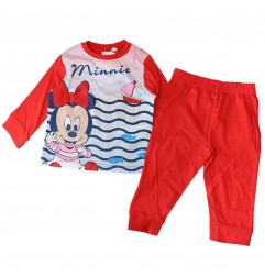 Βρεφική Βαμβακερή Πιτζάμα Disney Baby "Minnie Mouse" – Κόκκινο/Λευκό (100% Βαμβάκι) (ET0309) - Πιτζάμες