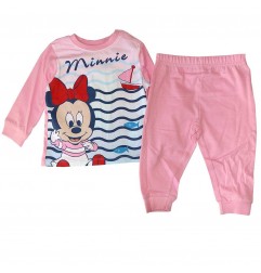 Βρεφική Βαμβακερή Πιτζάμα Disney Baby "Minnie Mouse" – Ροζ/Λευκό (100% Βαμβάκι) (ET0309Α) - Πιτζάμες