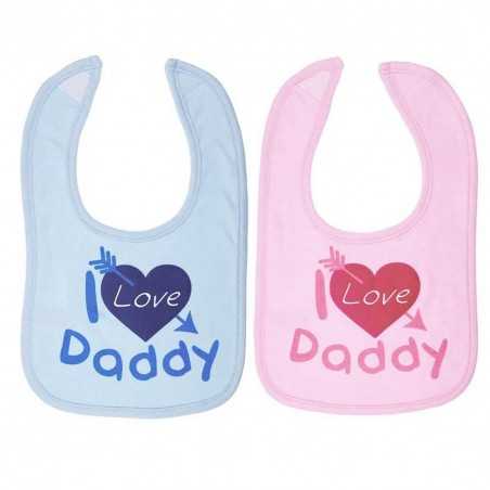 Soft Tuch Βρεφική Σαλιάρα με βέλκρο "I Love Daddy" (P3606D) Soft Tuch Βρεφική Σαλιάρα με βέλκρο "I Love Daddy" (P3606D)