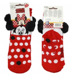 Disney Minnie Mouse Παιδικές Αντιολισθητικές Κάλτσες πετσετέ με pompon (HS0600R) - Κάλτσες χειμωνιάτικες - αντιολισθητικές κο...
