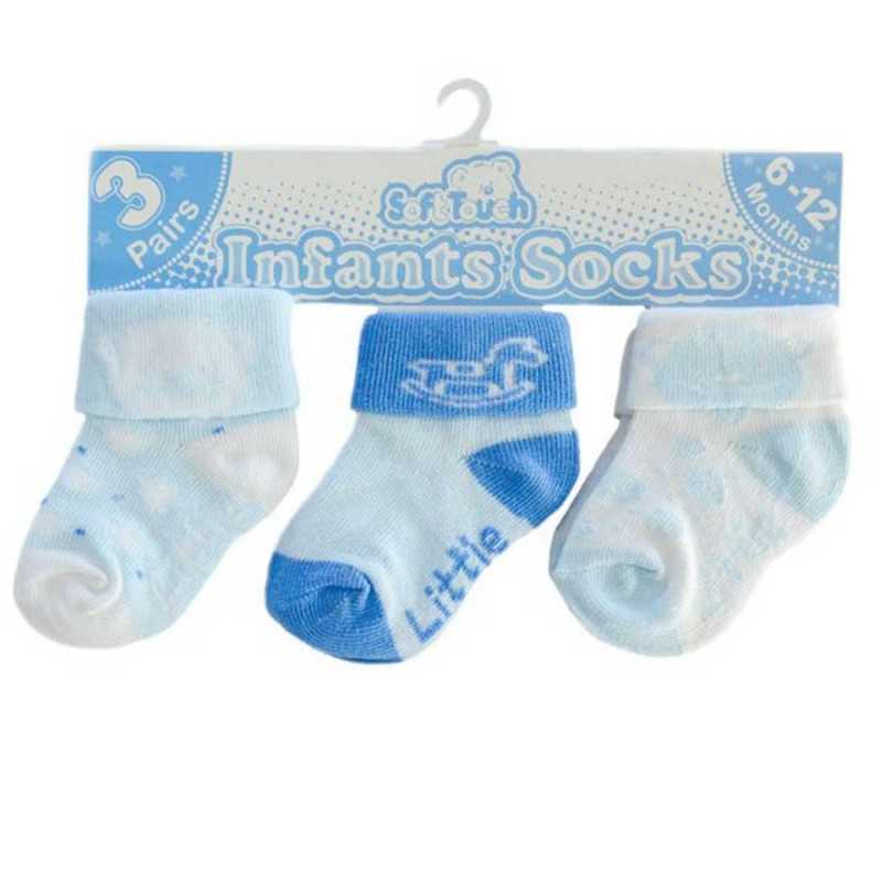 Soft Touch Βρεφικές Κάλτσες Σετ 3 Ζευγαριών – Σχέδια "Little Man & Rocking Horse" (Σιέλ/Μπλε) (s69) Soft Touch Βρεφικές Κάλτσες Σετ 3 Ζευγαριών – Σχέδια "Little Man & Rocking Horse" (Σιέλ/Μπλε) (s69)