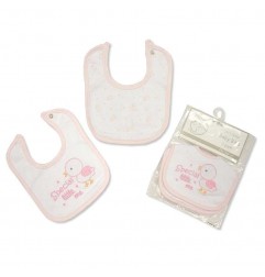 Nursery Time Βρεφική Σαλιάρα νεογέννητου Σετ 2τμχ. (BW-104-728p) - Βρεφικές σαλιάρες