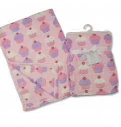 Snuggle Baby Βρεφική κουβέρτα Fleece Coral "Cupcake" 75x100εκ (BW-112-676) - Βρεφικές Κουβέρτες