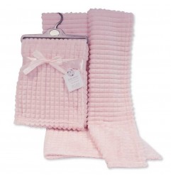 Snuggle Baby Βρεφική κουβέρτα βελούδινη jacquard - Squares 75x100εκ (BW-112-1030P) - Βρεφικές Κουβέρτες