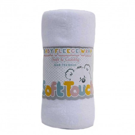 Soft Touch Βρεφική κουβέρτα Flowers Fleece 75x100εκ. (FBP05-BP-W) - Βρεφικές Κουβέρτες
