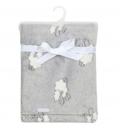 Baby Town Βρεφική κουβέρτα Lambs Jacquard Plush 70x 90εκ. (19C219) - Βρεφικές Κουβέρτες
