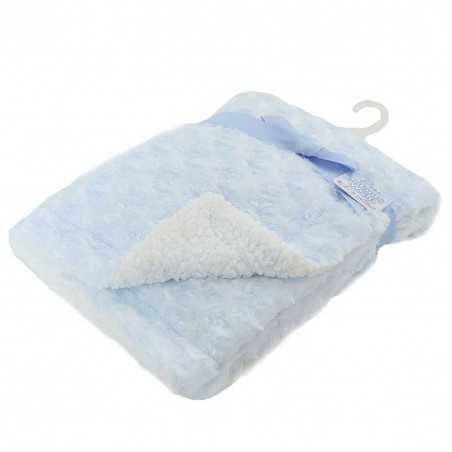 Soft Touch Βρεφική διπλή κουβέρτα Deluxe Blue Rose Mink 70x100εκ. (FBP30-S) - Βρεφικές Κουβέρτες