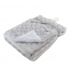 Soft Touch Βρεφική διπλή κουβέρτα Deluxe Grey Rose Mink 70x100εκ. (FBP30-G) - Βρεφικές Κουβέρτες