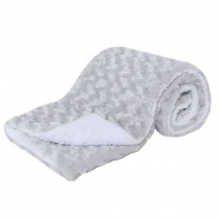 Soft Touch Βρεφική διπλή κουβέρτα Deluxe Grey Rose Mink 70x100εκ. (FBP30-G)