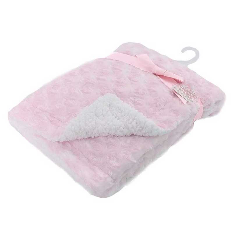 Soft Touch Βρεφική διπλή κουβέρτα Deluxe Pink Rose Mink 70x100εκ. (FBP30-P)