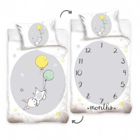 Baby Βρεφικό Σετ Κούνιας Rabit (100x135εκ. + 40χ60εκ) baby203011 - Βρεφικά Σεντόνια/Παπλωματοθήκες