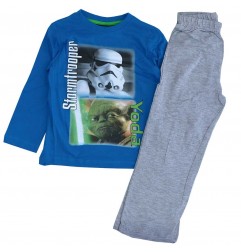 Star Wars Παιδική Βαμβακερή πιτζάμα για αγόρια (EP2082- BLUE) - Χειμωνιάτικες / εποχιακές πιτζάμες