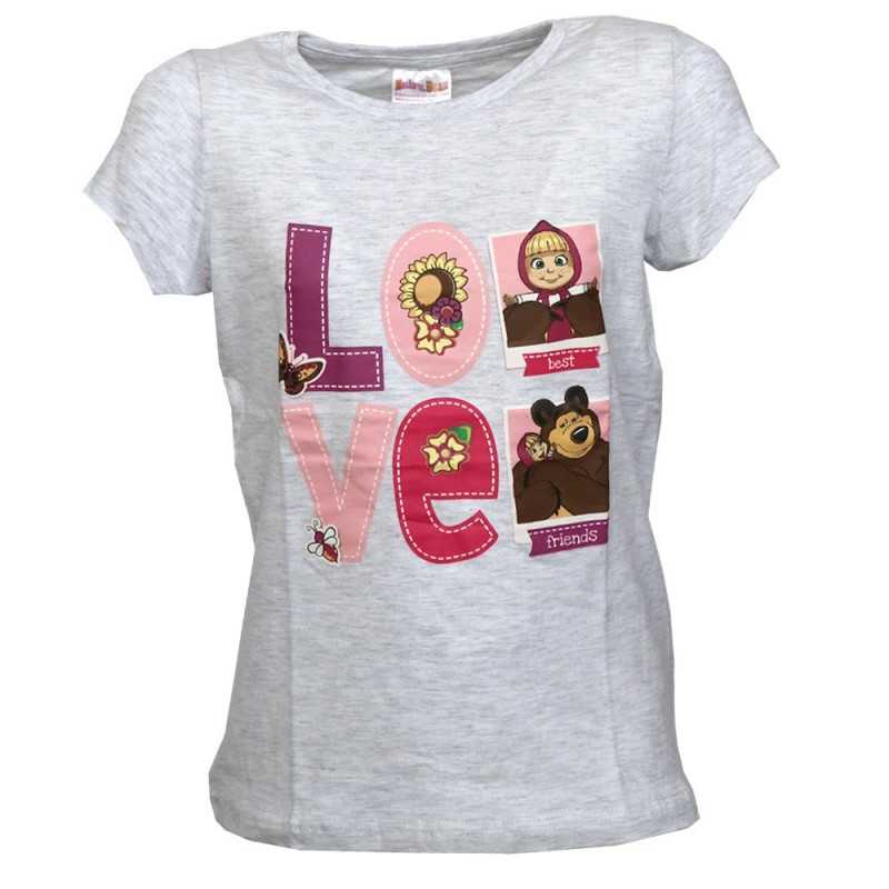 Masha and The Bear (Η Μάσα και ο Αρκούδος) Κοντομάνικο Μπλουζάκι Για Κορίτσια (MAB 52 02 149A)
