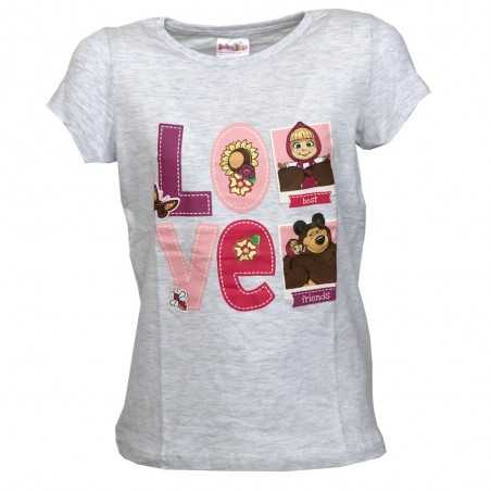 Masha and The Bear (Η Μάσα και ο Αρκούδος) Κοντομάνικο Μπλουζάκι Για Κορίτσια (MAB 52 02 149A) - Κοντομάνικα μπλουζάκια