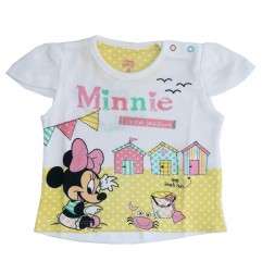 Disney Baby Minnie Mouse "By the Seashore" Βρεφικό Κοντομάνικο Μπλουζάκι – 100% Βαμβακερό (DIS MF 51 02 1317) - Κοντομάνικα μ...