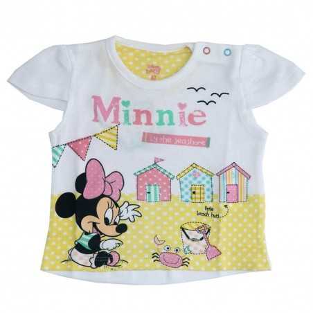Disney Baby Minnie Mouse "By the Seashore" Βρεφικό Κοντομάνικο Μπλουζάκι – 100% Βαμβακερό (DIS MF 51 02 1317) - Κοντομάνικα μ...