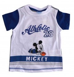Βρεφικό Κοντομάνικο Μπλουζάκι Disney Baby Mickey Mouse "Athletic 28" – 100% Βαμβακερό (E11F0516) - Κοντομάνικα μπλουζάκια