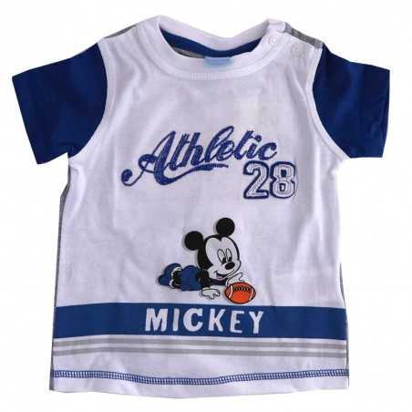 Βρεφικό Κοντομάνικο Μπλουζάκι Disney Baby Mickey Mouse "Athletic 28" – 100% Βαμβακερό (E11F0516) - Κοντομάνικα μπλουζάκια