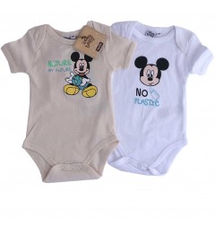Βρεφικά Κοντομάνικα Ζιπουνάκια Disney Baby Mickey Mouse – Σετ 2 Τεμαχίων – 100% Βαμβακερά (UE0320) - Κατηγορίες