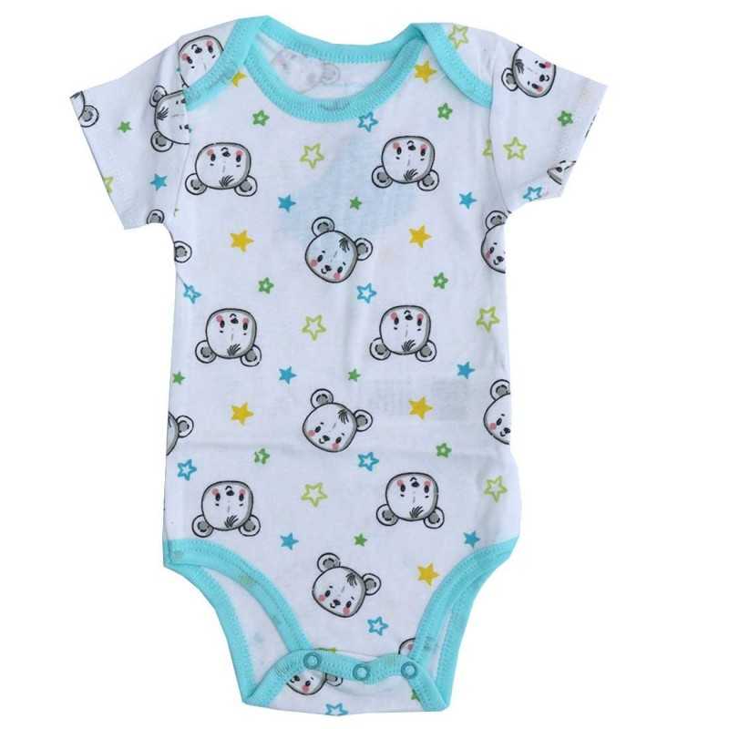 Βρεφικό Κοντομάνικο Ζιπουνάκι Mini Mome "Little Bears & Stars" - 100% Βαμβακερό (51 01 3138B)