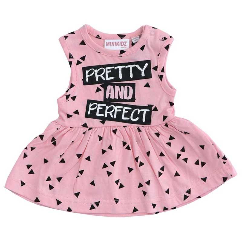 Mini Kidz Βρεφικό Καλοκαιρινό Αμάνικο Φορεματάκι "Pretty and Perfect" - 100% Βαμβακερό (Ροζ) (15C391) Mini Kidz Βρεφικό Καλοκαιρινό Αμάνικο Φορεματάκι "Pretty and Perfect" - 100% Βαμβακερό (Ροζ) (15C391)