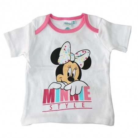 Disney Baby Minnie Mouse Βρεφικό Κοντομάνικο Μπλουζάκι "Style" - 100% Βαμβακερό (DIS MF 51 02 840A) - Κοντομάνικα μπλουζάκια