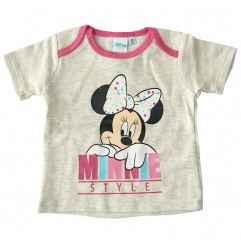 Disney Baby Minnie Mouse Βρεφικό Κοντομάνικο Μπλουζάκι "Style" - 100% Βαμβακερό (DIS MF 51 02 840) - Κοντομάνικα μπλουζάκια
