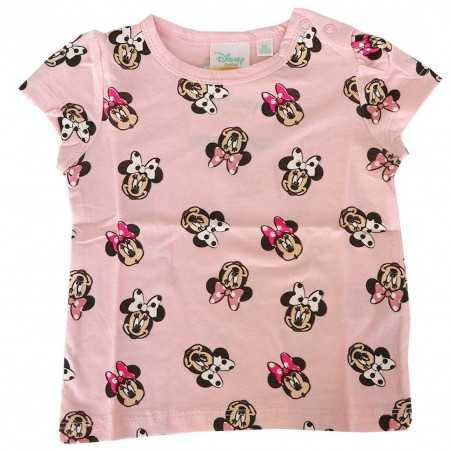 Disney Baby Minnie Mouse Βρεφικό Κοντομάνικο Μπλουζάκι - 100% Βαμβακερό (DISM 91008B) - Κοντομάνικα μπλουζάκια