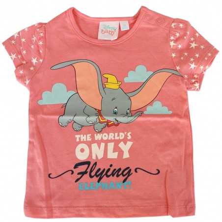 Disney Baby Dumbo Βρεφικό Κοντομάνικο Μπλουζάκι για Κορίτσια - 100% Βαμβακερό (DISD 01008Β) - Κοντομάνικα μπλουζάκια