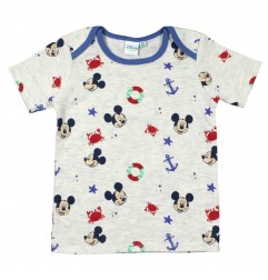 Βρεφικό Κοντομάνικο Μπλουζάκι Mickey Mouse Disney Baby - Nautical Theme - 100% Βαμβακερό (DIS BMB 51 02 865A) - Κοντομάνικα μ...