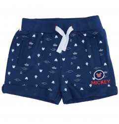 Disney Baby Βρεφικό Βαμβακερό Σορτσάκι Mickey Mouse "Sailor Style" – 100% Βαμβάκι (Μπλε) (ET0074NAVY) - Σορτς/ Βερμούδες