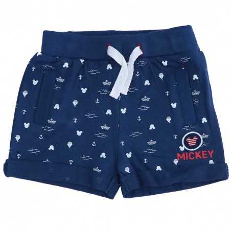 Disney Baby Βρεφικό Βαμβακερό Σορτσάκι Mickey Mouse "Sailor Style" – 100% Βαμβάκι (Μπλε) (ET0074NAVY) - Σορτς/ Βερμούδες